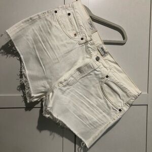 agolde off-white parker short